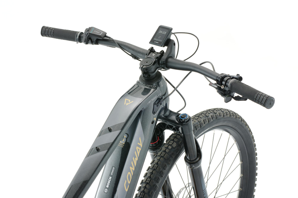 Conway elektrisk mtb hardtail cairon s 8.0 mod. 22 ebike conw.cairon s 8.0 29 53 trap.11sp bl. guld