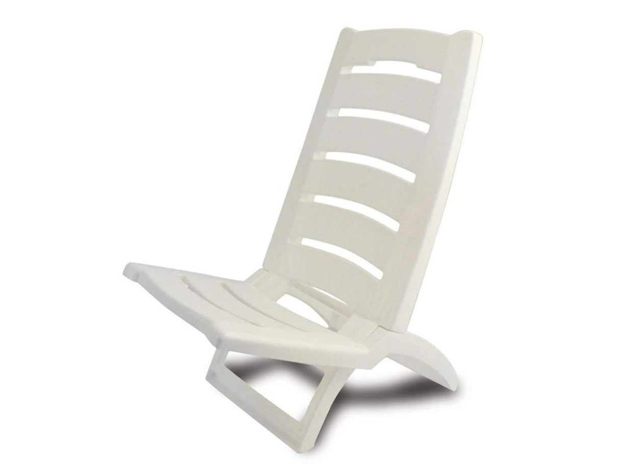 Adriatic strandstol plast folde 80x38cm hvid