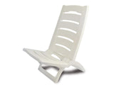 Adriatic strandstol plast folde 80x38cm hvid