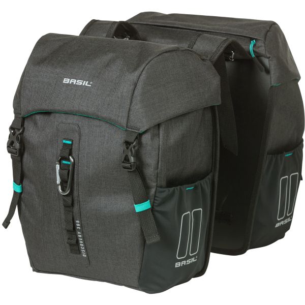 Basild Discovery365d Double Bicycle Bag Black Melee