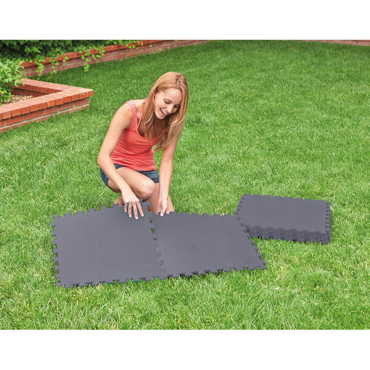 Intex gulvfliser grå 50x50x0,5cm 8stk=1,9m2