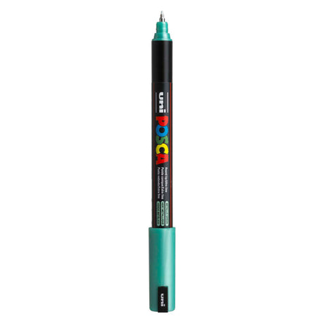 Uni posca markør pc-1mr metallic grøn - ekstra fin 0,7mm