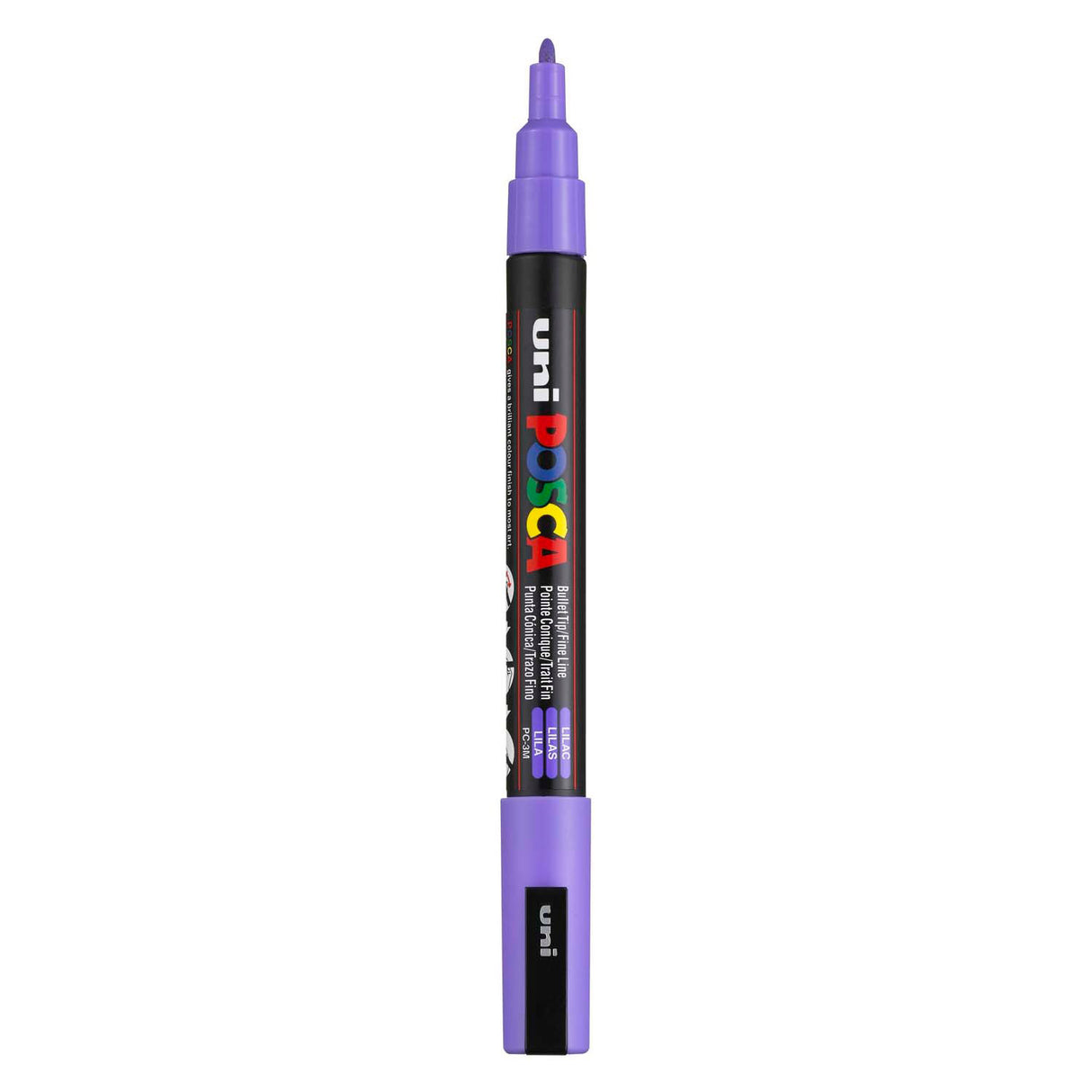 Uni posca pc3m akrylmarkør lilla - rund spids op til 1,3 mm