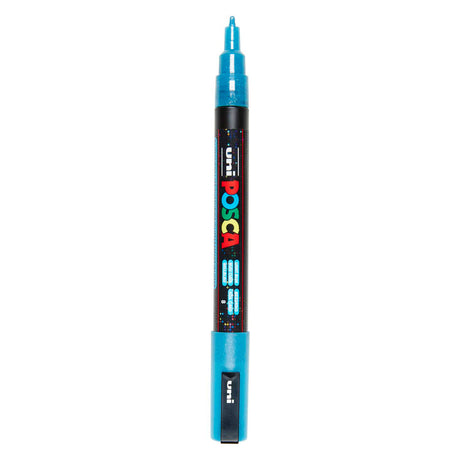 Uni posca pc3m malertusch glitter lyseblå - rund spids op til 1,3 mm