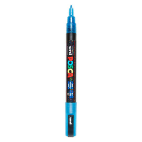 Uni posca pc3m malermarkør glitter mørkeblå - rund spids op til 1,3 mm
