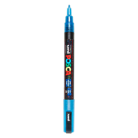 Uni posca pc3m malermarkør glitter mørkeblå - rund spids op til 1,3 mm