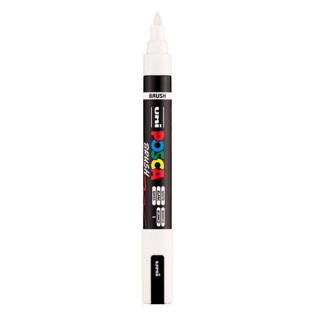 Uni posca børstemarkør pc5br hvid - børstespids 1-4 mm