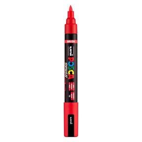 Uni posca børstemarkør pc5br rød - børstespids 1-4 mm