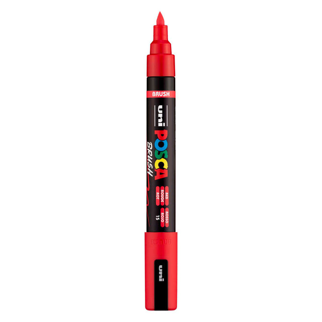 Uni posca børstemarkør pc5br rød - børstespids 1-4 mm