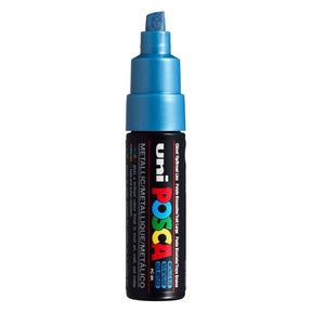 Uni posca malertusch 8k metallic blå - mejselspids 8mm