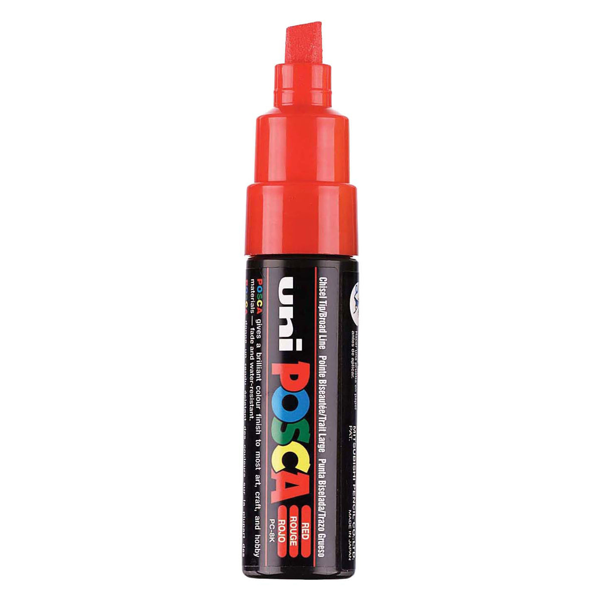 Uni posca malertusch 8k rød - mejselspids 8mm