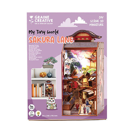 Graine creative graine 3d scene sakura lane book nook modelbouwpakket