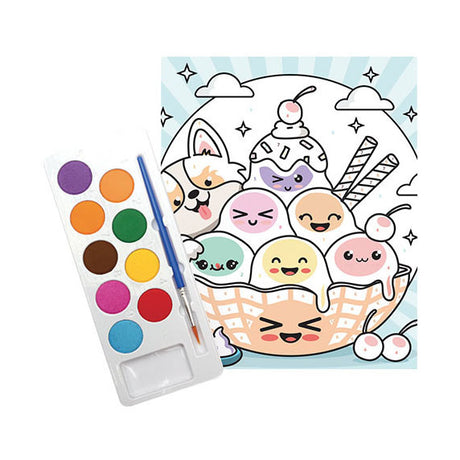 Graine creative graine schilderen op nummer ijsje - incl. acrylverf en penseel