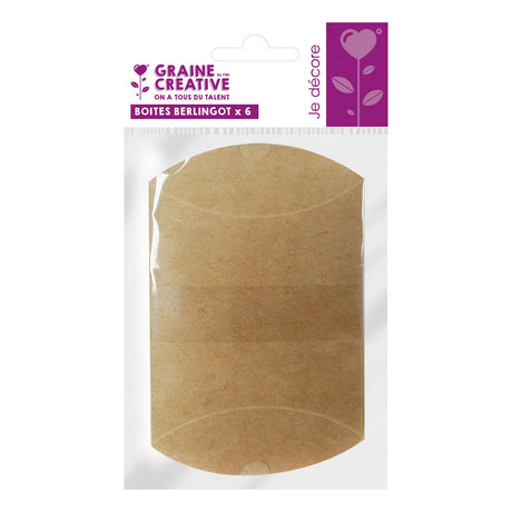Graine creative graine cadeaudoosjes 12,3x7,7 cm kraft - 6st.