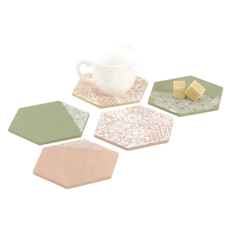 Graine creative graine houten hexagon vormen - 6st.