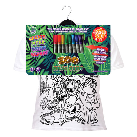 Splat planet t-shirt farvesæt zoo 7 - 8 år