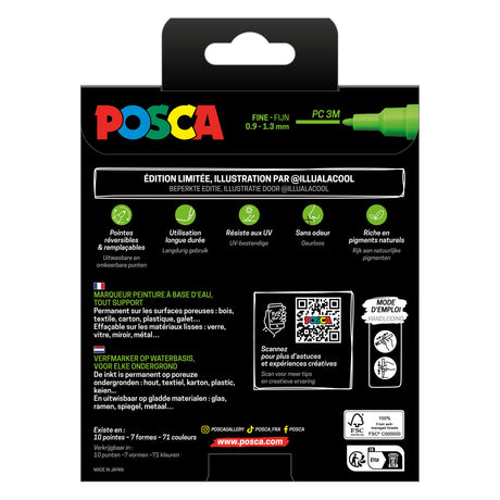 Uni posca tuscher pc3m sæt frugtfarver - 8 stk.