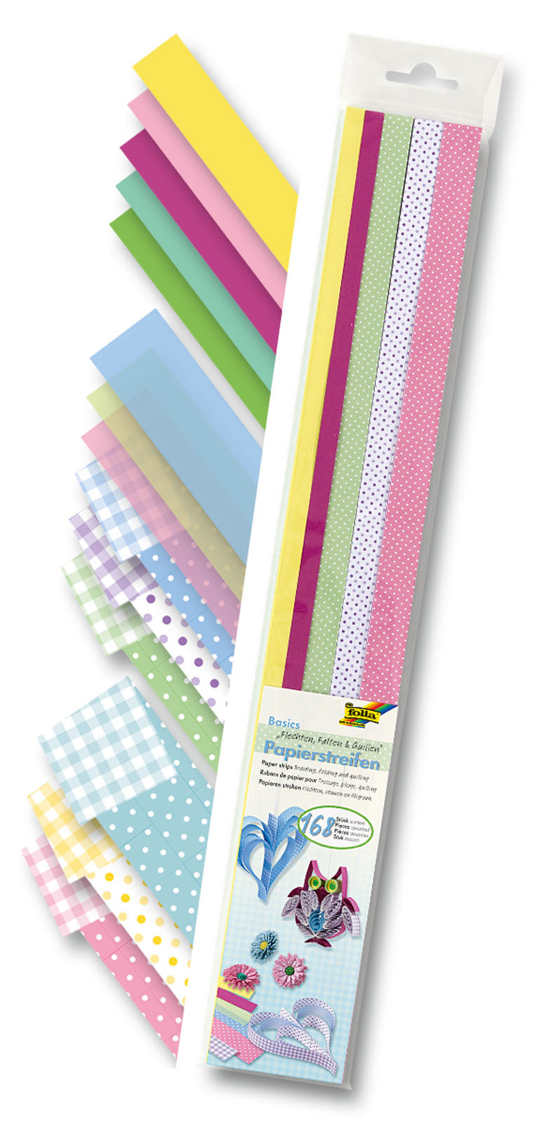Folia • papirstriber x168 assorteret basis