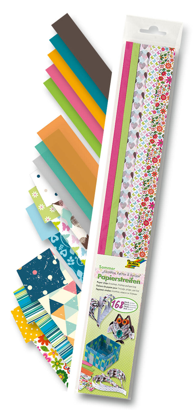 Folia • papirstriber x168 assorteret sommer