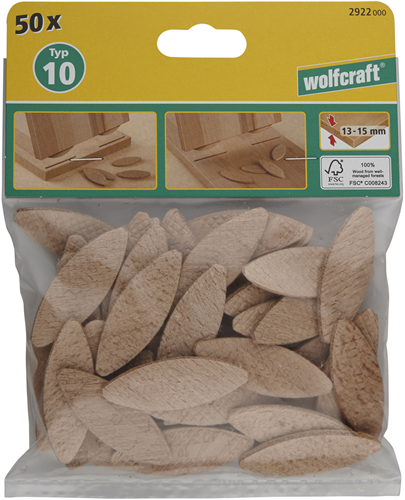 Wolfcraft forbindelsesplader | størrelse 10 | 1 sæt - 2922000