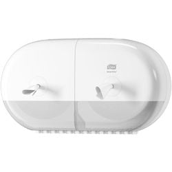 Toiletpapirdispenser Tork T9 Smartone Mini Twin Elevation Lukning Hvid