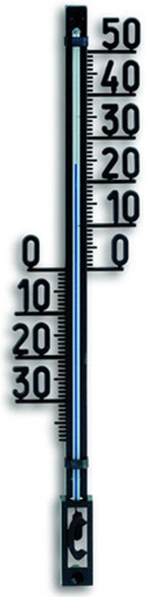 Ubbink indendørs udendørs termometer - plastik - 4,5 x 28 cm - vægmontering