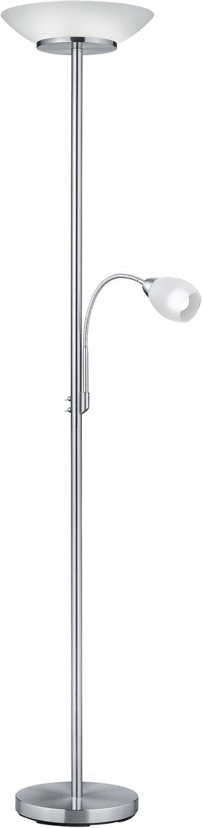 Rl live your light reality gerry - gulvlampe - nikkel mat - ekskl. 2x e27 4,9w - lys kan skiftes separat - fleksibel