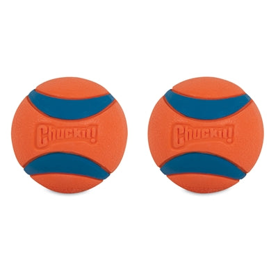 Chuckit! ultrabold - hundebold - gummi - flydende - str. m - 6 cm - orange - 2 stk