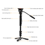 Nest video monopod nt-329m h145 cm