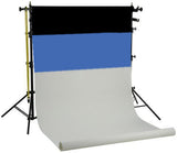 Falcon eyes baggrundssystem spk-3 inkl. 3 ruller sort hvid blå 1,35x11 m
