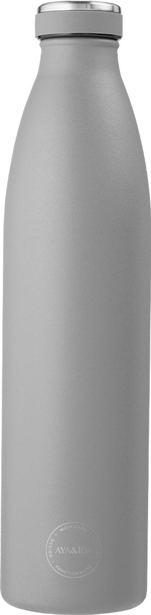 Aya ida aya ida - drikkedunk - termokande - drikkedunk - vandflaske - to go - 1000ml - lysegrå ny!