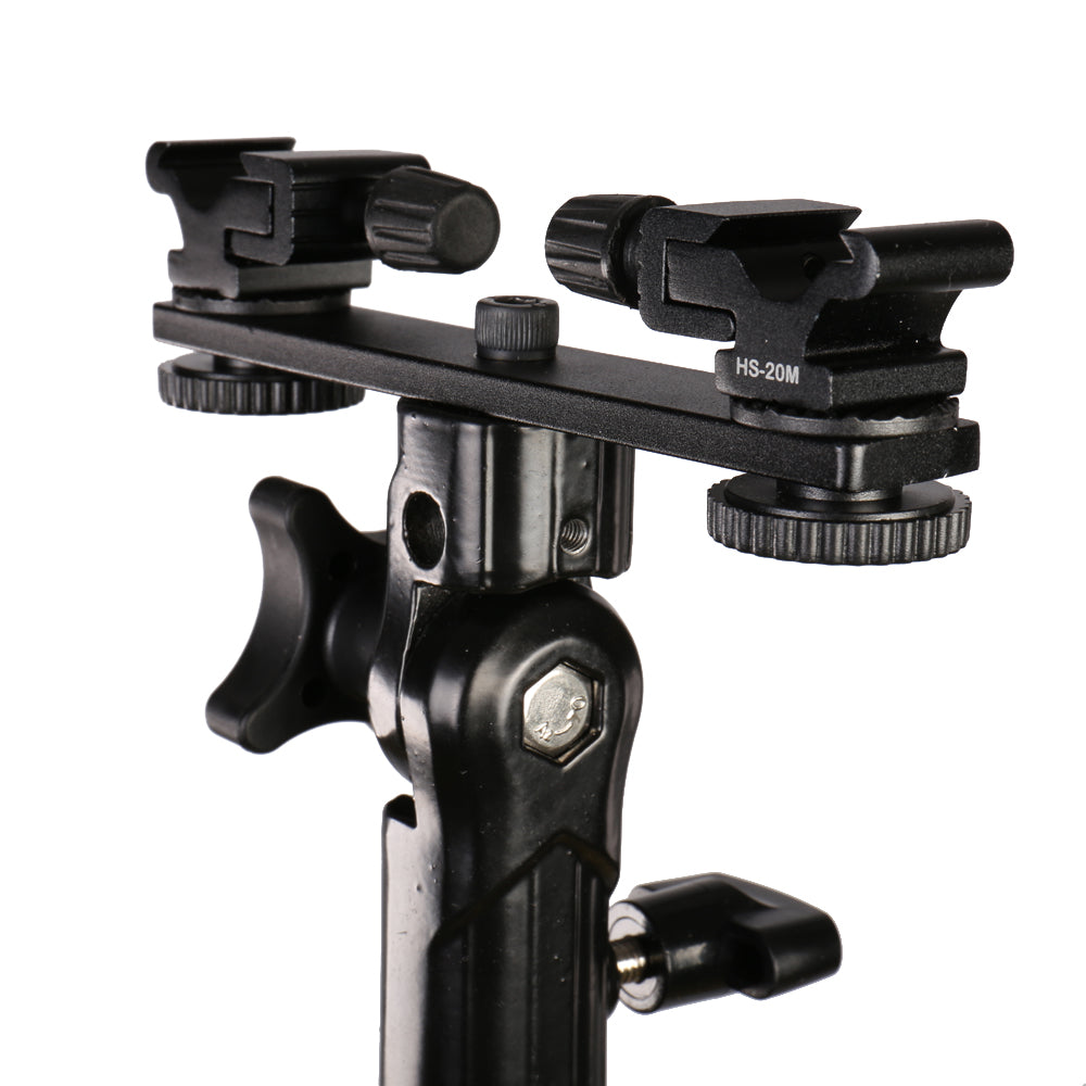 Falcon eyes twin mount vippebeslag + 2 x hot shoe cld-14a