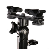 Falcon eyes twin mount vippebeslag + 2 x hot shoe cld-14a