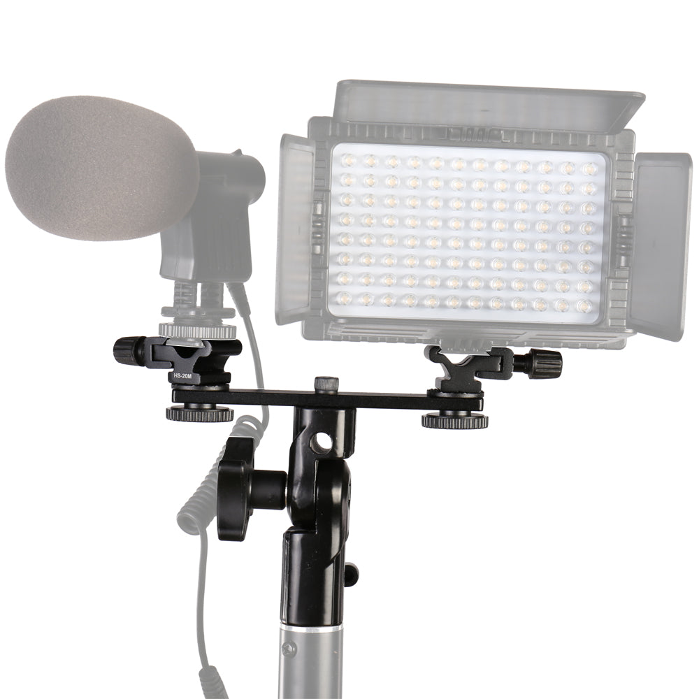 Falcon eyes twin mount vippebeslag + 2 x hot shoe cld-14a