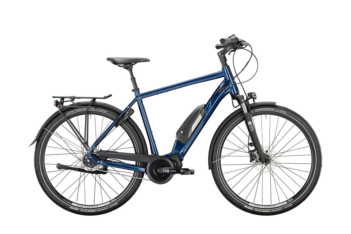 Victoria elektrisk trekkingcykel Etouring 7.5 mod. 22 ebike offer. e-tur. 7,5 28 50 diam. freehub blå