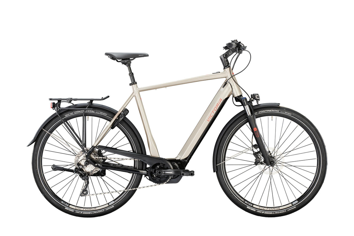 Victoria elektrisk trekkingcykel etouring 12.8 mod. 22 ebike offer. e-tur. 12,8 28 50 diam. 10 sp grå