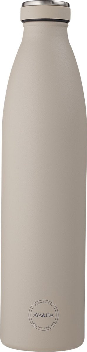 Aya ida - drikkedunk - termokande - vandflaske - 1000ml - cremebeige