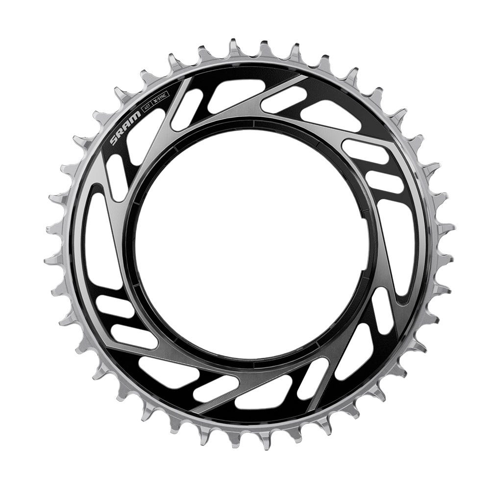 Sram kædering rød 44t x-sync e1 gevindbeslag sort sølv