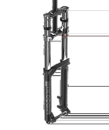 Rockshox vork boxxer select 29 boost - 20x110 200mm debonair+ 52 offset sort - 299792