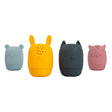 Bigjigs silikone badedyr - 4 stk.