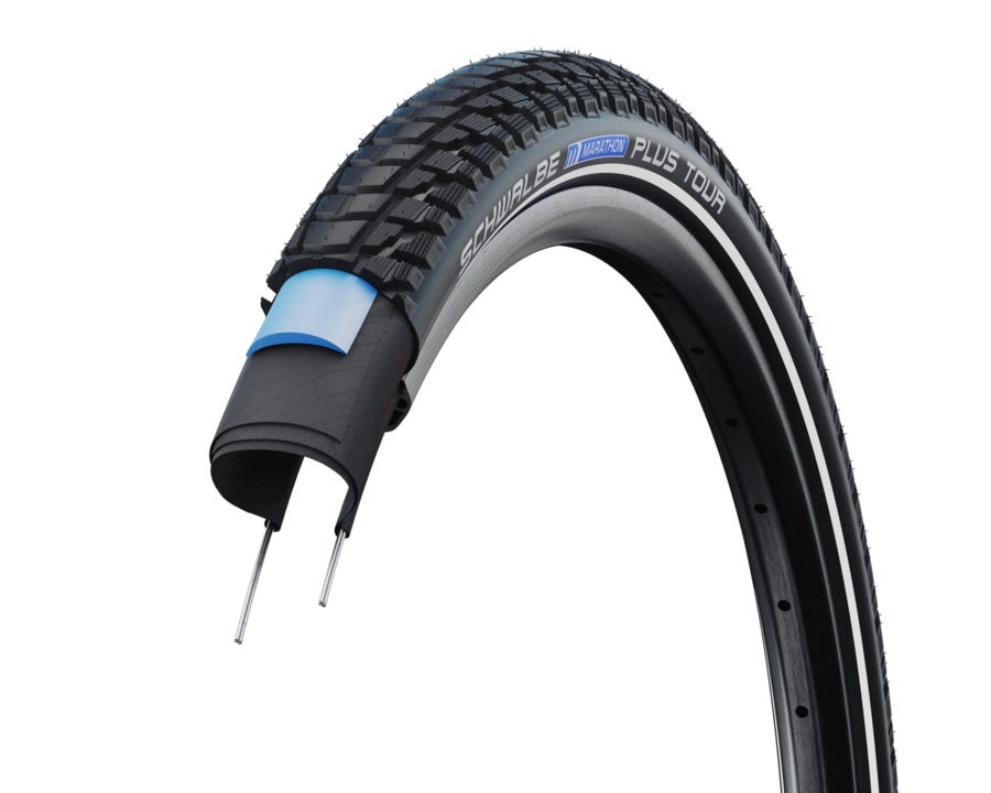 Schwalbe yderdæk marathon plus tour 28x1,75 47-622 addix grøn tråd b b refl