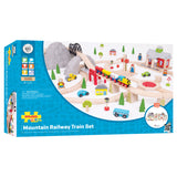 Bigjigs Wooden Train Set Alps, 112dlg.