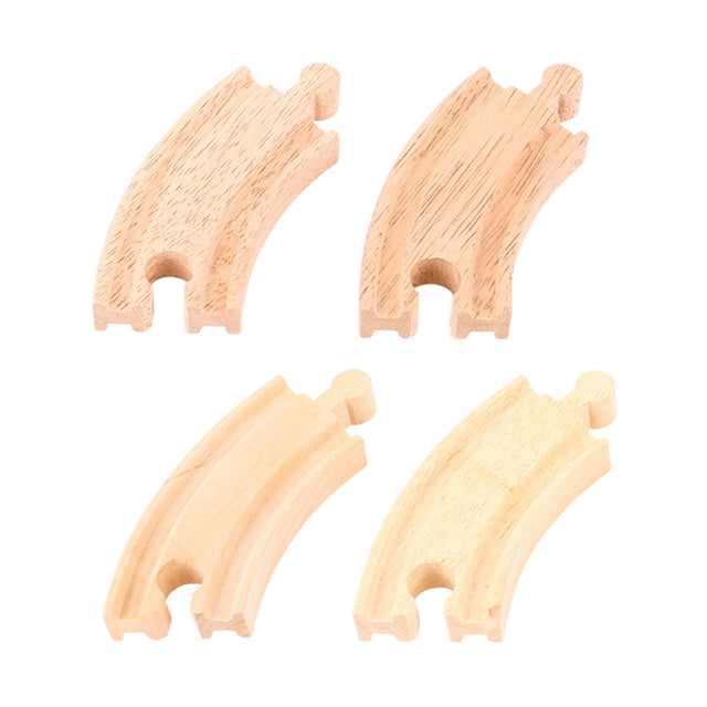 Bigjigs skinne træ togbane kurver 4 stk