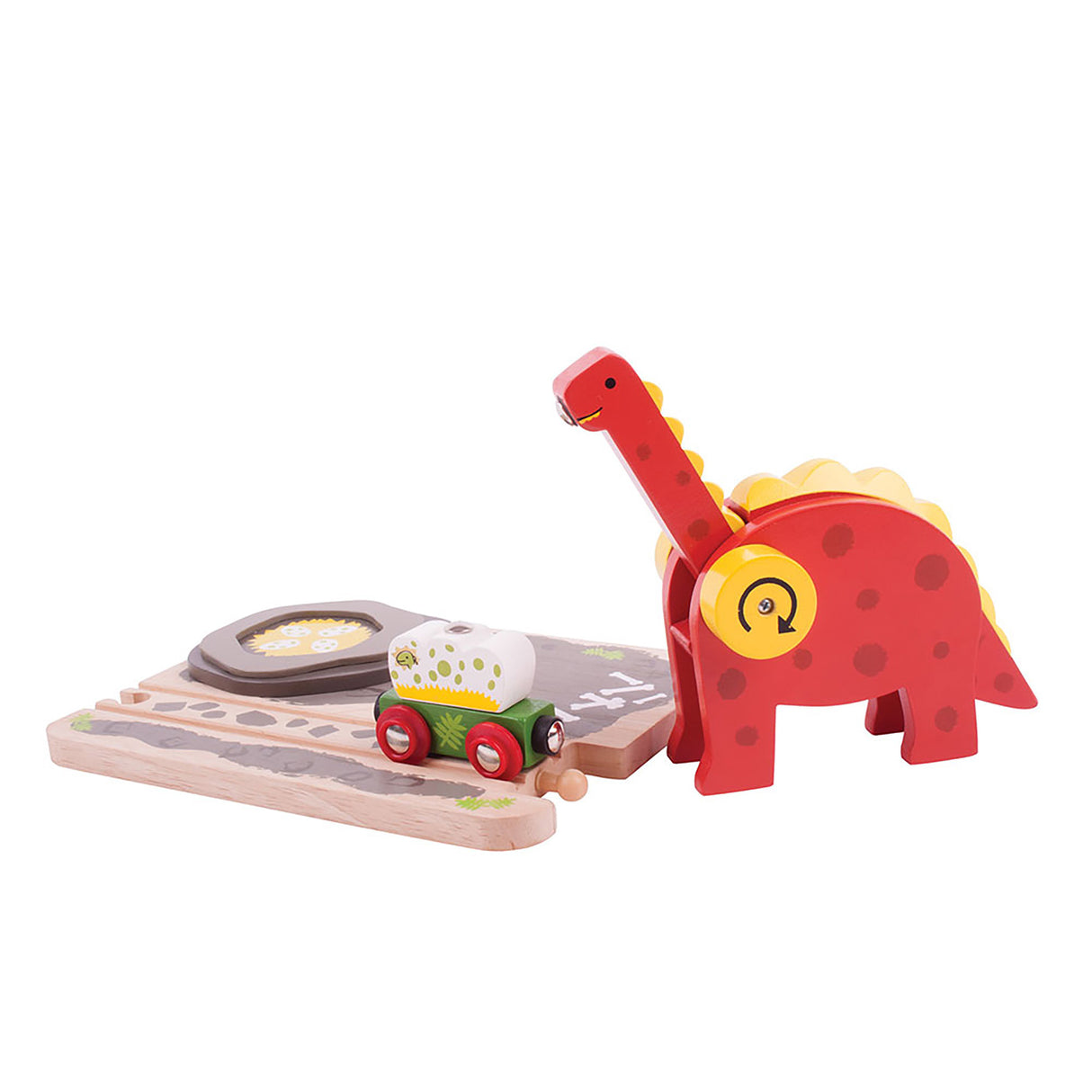 Bigjigs dino-kran i træ