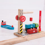 Bigjigs træskinner - containerskibsværft