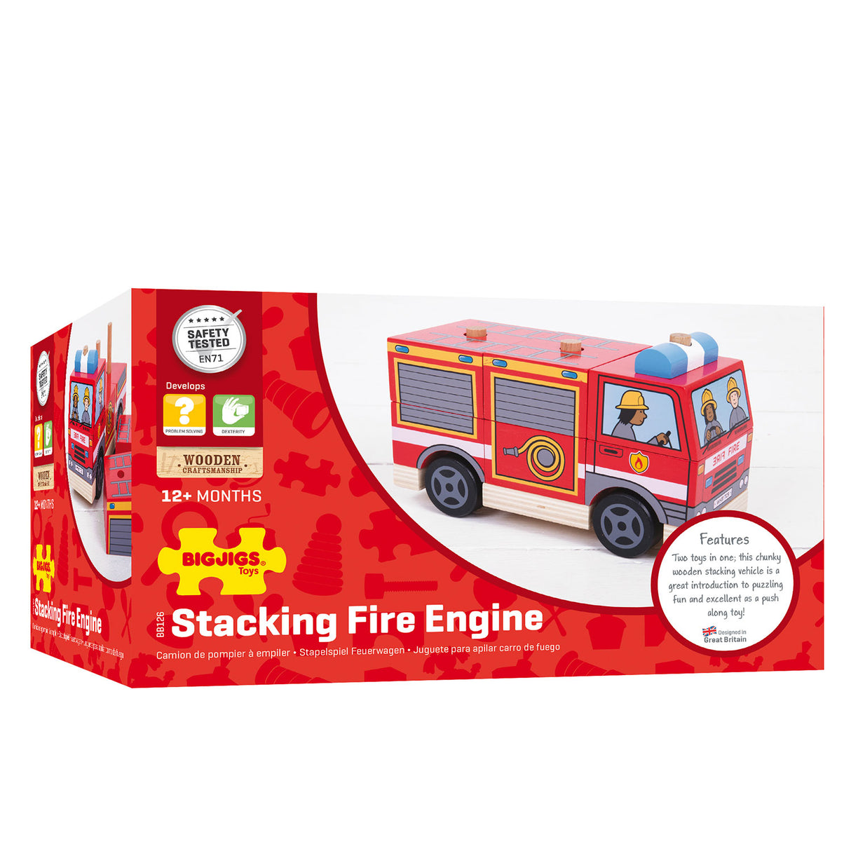 Bigjigs stable blokke - brandbil