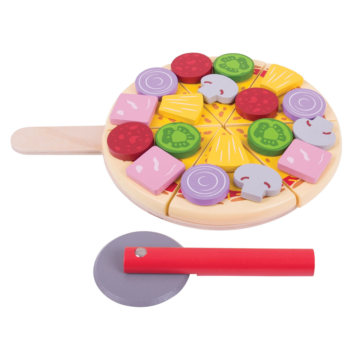 Bigjigs legetøjsmad - pizzaskæring