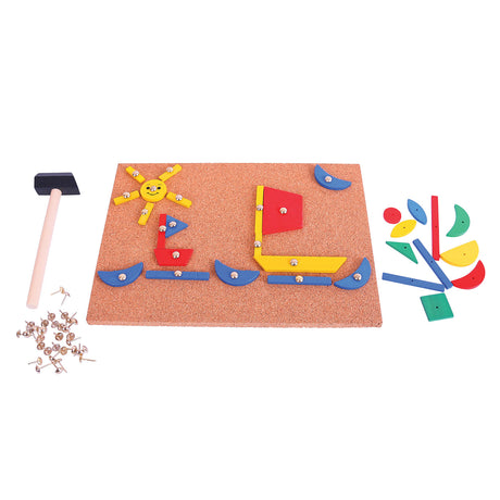 Bigjigs hammerhane - pin-a-shape
