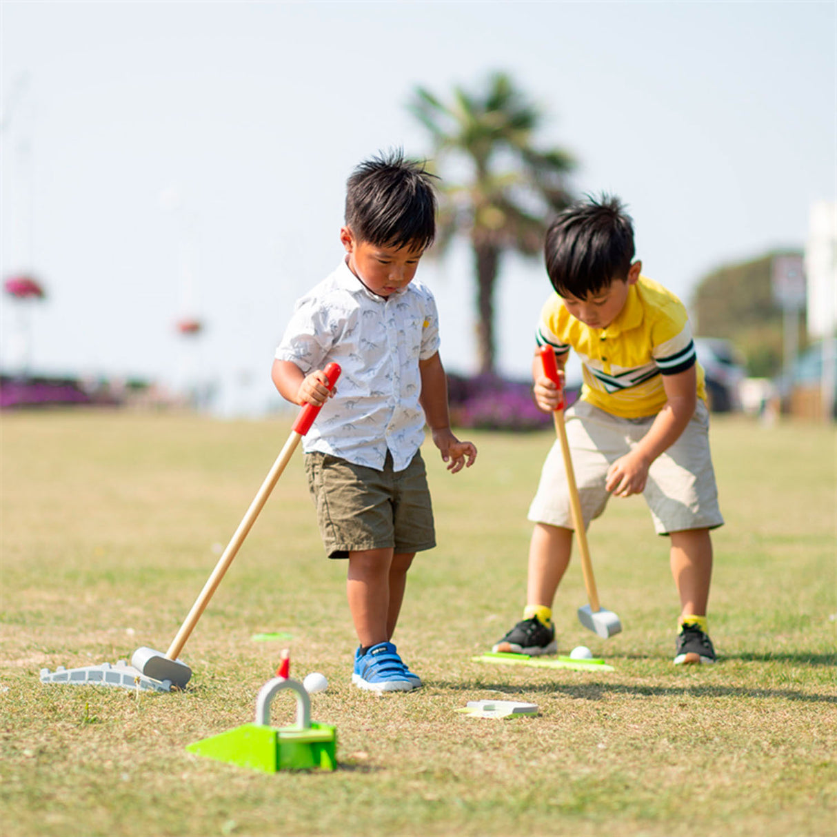 Bigjigs legetøj bigjigs minigolf træ