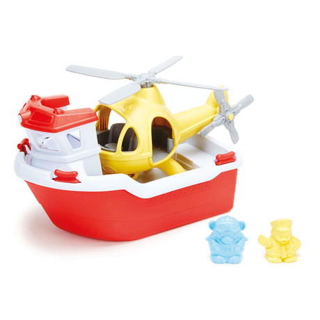 Green Toys Rescue Boat med helikopter